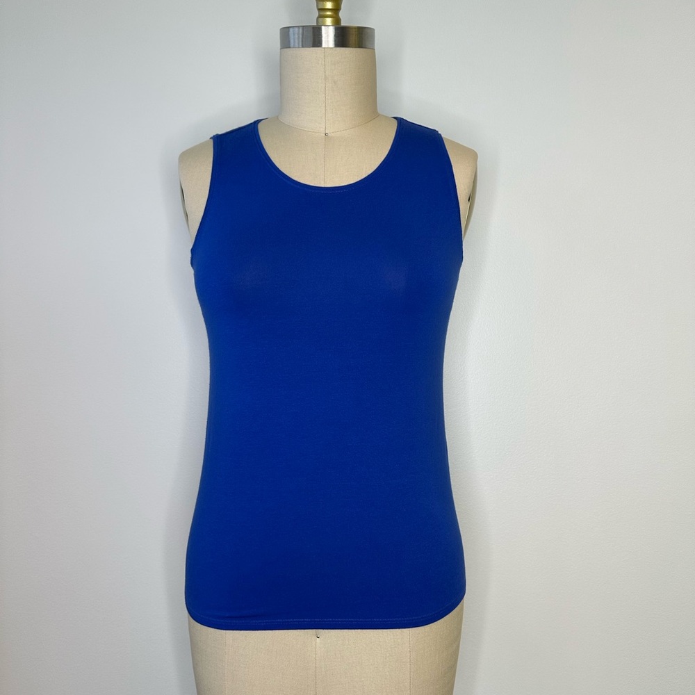 Eileen Fisher Blue Ribbon Sleeveless Blouse